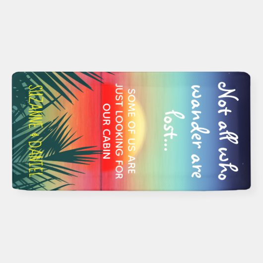 さまよい人は皆クルーズ失ったドアでおもしろいはない 横断幕 (横)