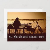 さまよい人は誰でもいない – 失った引用文カード ポストカード (正面/裏面)