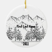 さまよい人ばかりがおもしろいユーモア失った引用文ではないカスタム セラミックオーナメント (裏面)