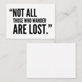 さまよい人ばかりではない失った ノートカード (正面/裏面)