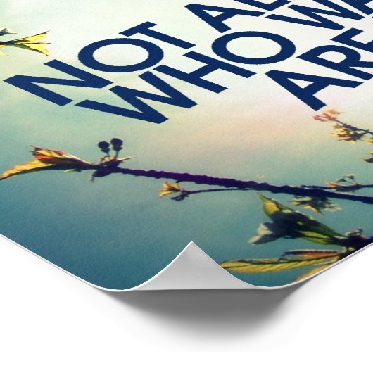 さまよい人ばかりではない失った ポスター (角)