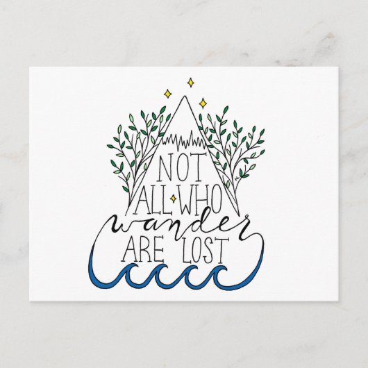 さまよい人ばかりではない失った ポストカード (正面)
