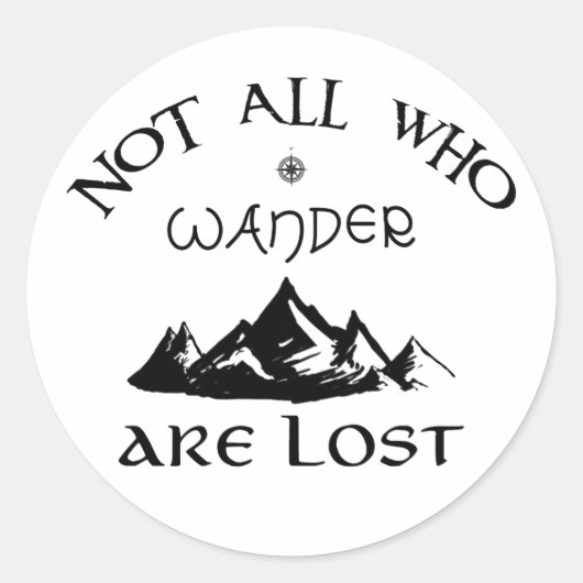 さまよい人ばかりではない失った ラウンドシール (正面)