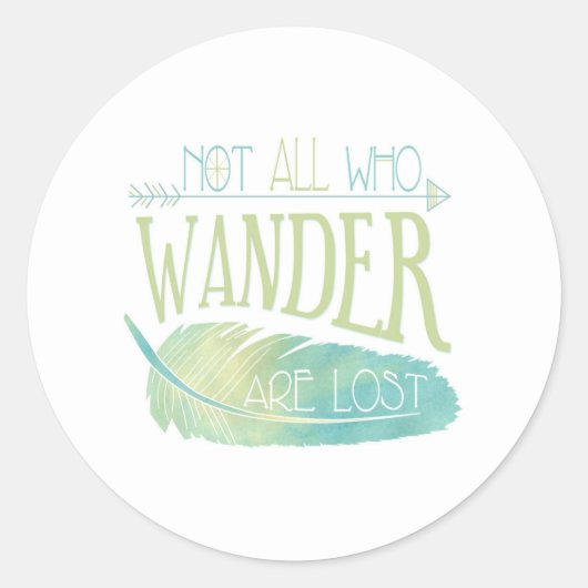 さまよい人ばかりではない失った ラウンドシール (正面)