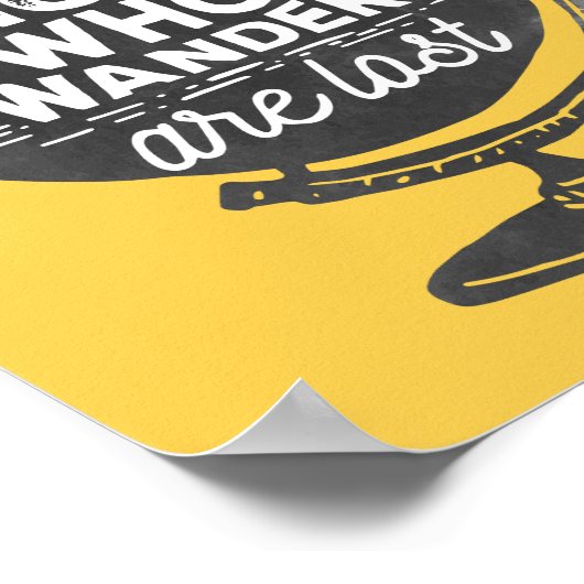 さまよい人ばかりではない失った |レトロ旅行 ポスター (角)