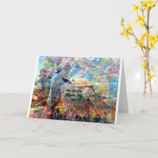 さまよい引用文をする人ばかりではない感動的 カード (黄色い花)