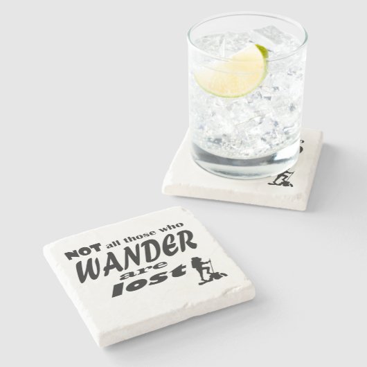 さまよい歩く人々は全て石のコースターで失ったはない ストーンコースター (横)