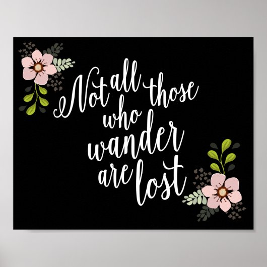 さまよい歩く人が全て引用文のプリント失ったではない ポスター (正面)