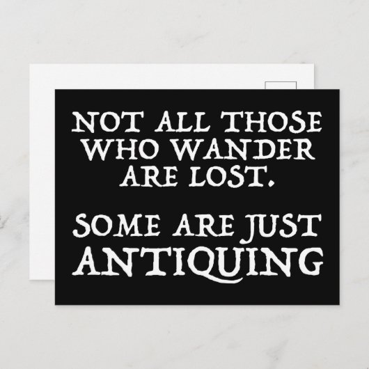 さまよい歩く者の中には失った時代遅れのものばかりではない ポストカード (正面/裏面)