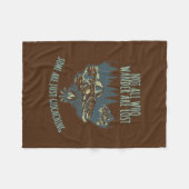 さまよい歩く者は皆無失ったではない フリースブランケット (正面(横))