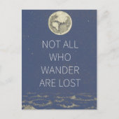 さまよい歩く者は皆青失った色の月と地球ばかりではない ポストカード (正面)