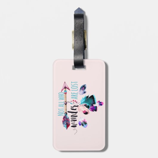 さまよい者はボヘミアン・ワンドルスト失ったではない ラゲッジタグ (裏面縦)