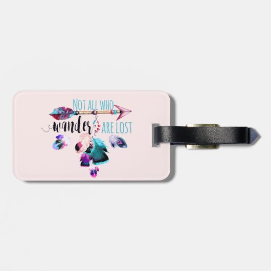 さまよい者はボヘミアン・ワンドルスト失ったではない ラゲッジタグ (裏面横)