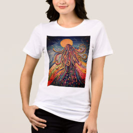 さまようはっきりしたガールモダンアドバフェミニンントアート トライブレンドＴシャツ