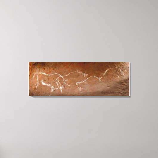 さまようバイソンハートキャンバスプリント キャンバスプリント (正面)