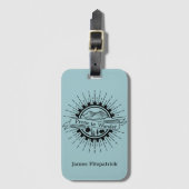 さまようパーソナライズされたな旅行者になりやすい ラゲッジタグ (正面縦)