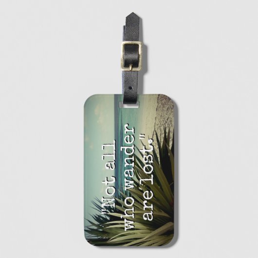 さまよう人はすべて失ったカスタムな旅行ではないです ラゲッジタグ (正面縦)
