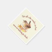 さまよう失ったない人 – 鳥を探す人 スタンダードカクテルナプキン (角)