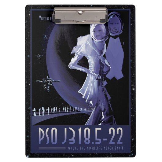 さまよう惑星の広告宇宙観光客休暇 クリップボード (正面)