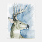 さまよう杖 – 水彩 フリースブランケット (正面)