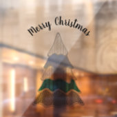 さまよう汗びっしょりの陽気なクリスマスツリー ウィンドウサイン (シート2)