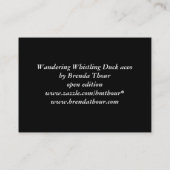 さまよう笛を吹くアヒルのaceoの芸術カード 名刺 (裏面)