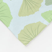 さまよう緑のGingkoのフリースブランケット フリースブランケット (角)