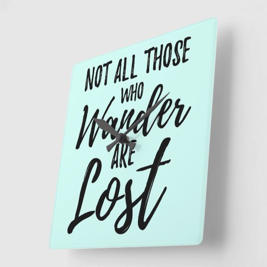 さまよう者は皆いな失ったい スクエア壁時計 (傾斜)