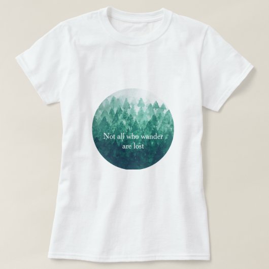 さまよう者は皆無だ失った – 霧の森 Tシャツ (デザイン正面)