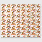 さまよう魔女レイベンハロウィーンのカボチャのちょうちんハロウィーンおもしろい ラッピングペーパー (フラット)