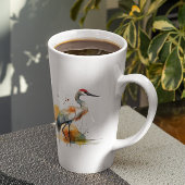 さまよえる鶴 カフェラテマグ