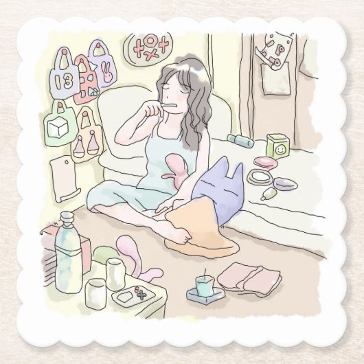 さむごむじ ペーパーコースター (正面)