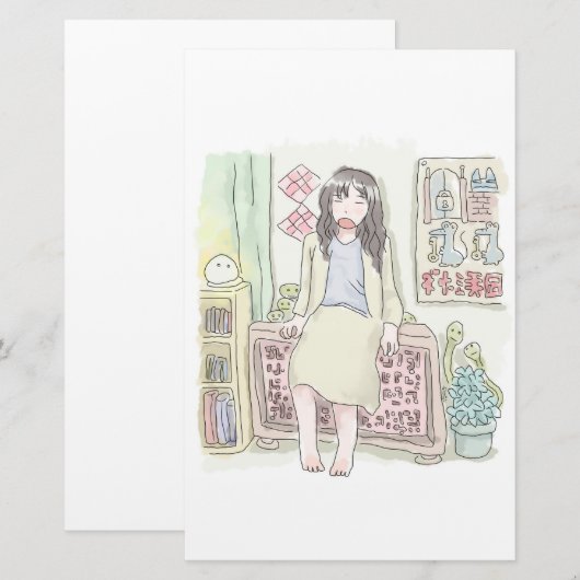 さむにむじ 便箋 (正面/裏面)