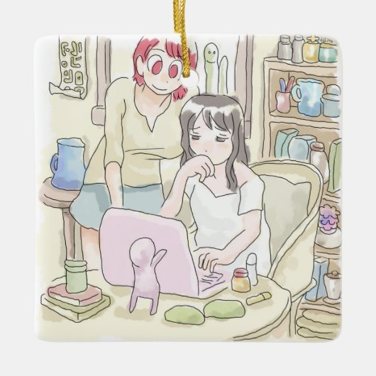 さむにやじ セラミックオーナメント (正面)