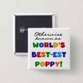 さもなければ知られていたベスト米国東部標準時刻ケシのTシャツおよびギフト 缶バッジ (正面&裏面)