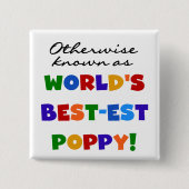 さもなければ知られていたベスト米国東部標準時刻ケシのTシャツおよびギフト 缶バッジ (正面)