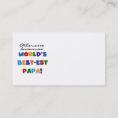 さもなければ知られていたベスト米国東部標準時刻パパのTシャツおよびギフト 名刺 (裏面)