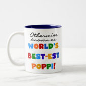 さもなければ知られていたベスト米国東部標準時刻PoppiのTシャツおよびギフト ツートーンマグカップ (左)