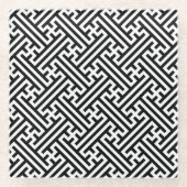 さやがた日本のの柄 ガラスコースター (正面)