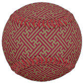 さやがた柄日本のブルゴーニュ金ゴールド ソフトボール (正面)