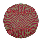 さやがた柄日本のブルゴーニュ金ゴールド 野球ボール (正面)