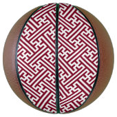 さやがた柄日本の、ブルゴーニュ白 バスケットボール (縦)