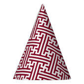 さやがた柄日本の、ブルゴーニュ白 パーティーハット (左)