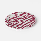 さやがた柄日本の、ブルゴーニュ白 ペーパープレート (アングル)