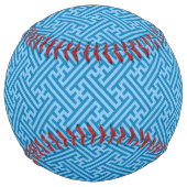 さやがた模様日本の、青、赤ちゃん青 ソフトボール (正面)
