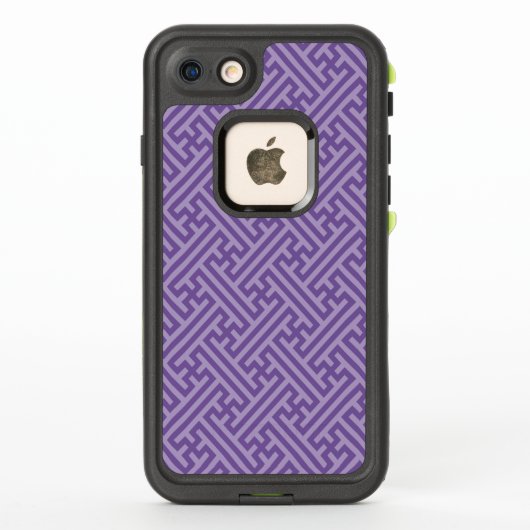 さやがた模様、和風、紫とピンク LifeProof iPhoneケース (裏面)