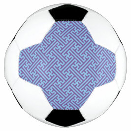 さやがた模様、和風、紫と青 サッカーボール