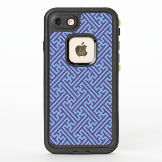 さやがた模様、和風、紫と青 LifeProof iPhoneケース (裏面)
