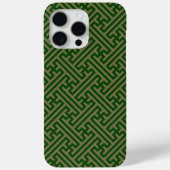 さやがた模様、和風、緑とゴールド Case-Mate iPhoneケース (裏面)
