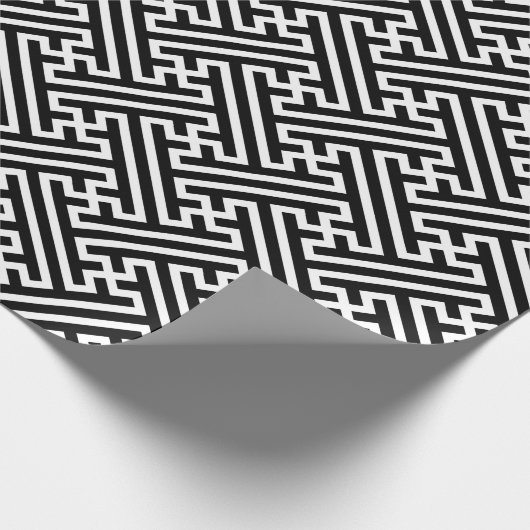 さやがはっきりしたた日本伝統的柄の白線 ラッピングペーパー (角)